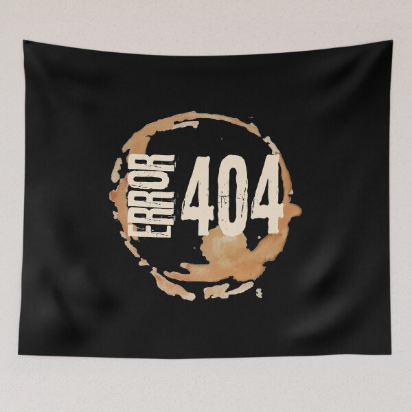 Item preview, Out of Coffee Error 404 on Black - Funny Coffee Lover Gift for Caffeine Addicts designed and sold by Artycom.