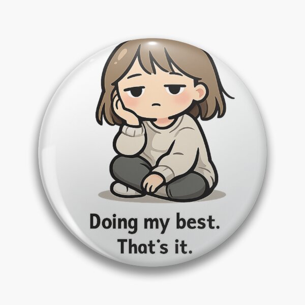 Item preview, Doing My Best That’s It – Relatable Mental Health Cartoon Design designed and sold by B-M-Store.