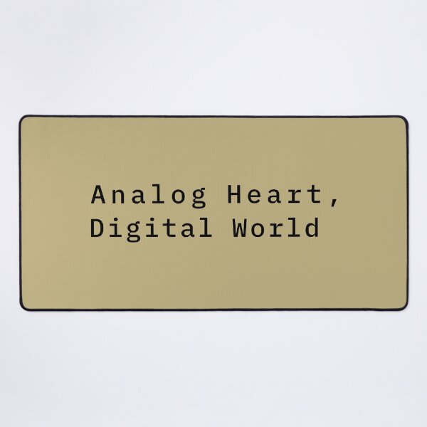 Item preview, Analog Heart Digital World Minimalist T-Shirt | Digital Detox Aesthetic Typography Tee designed and sold by PixelPlush.