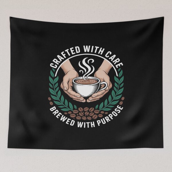 Item preview, Crafted With Care Brewed With Purpose Home Coffee Ritual designed and sold by ProudForFunny.