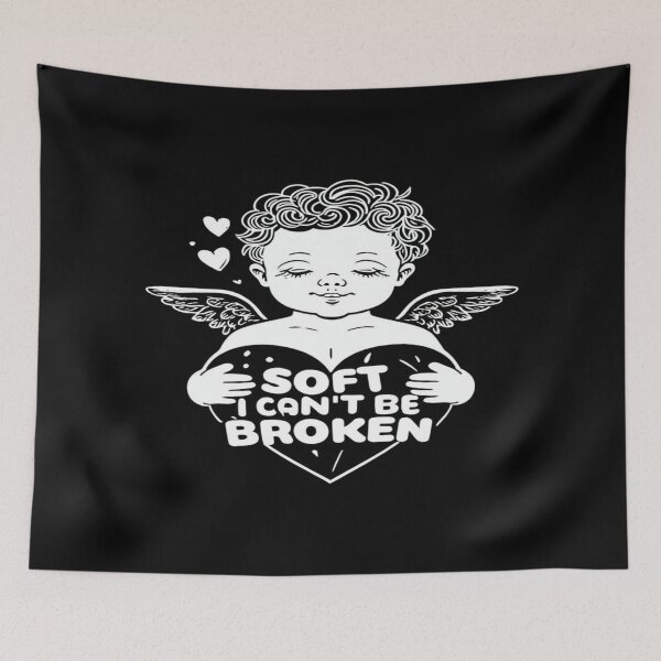 Item preview, Soft But Unbreakable Angel Heart Design – Emotional Strength, Self-Love & Resilience Aesthetic designed and sold by Bright Nest Studio.