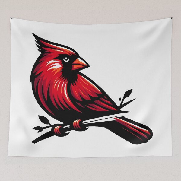 Item preview, Cardinal Bird Illustration - Vibrant Red Bird Design designed and sold by DrawDrip.