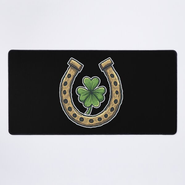 Item preview, Irish Good Luck Horseshoe with Four Leaf Clover – St. Patrick’s Day Charm designed and sold by cr6zym1nd.