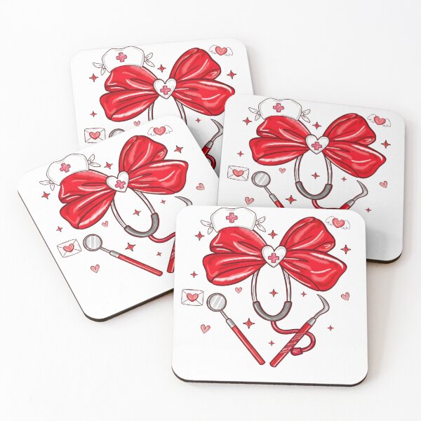 Item preview, Cute Nurse Bow Stethoscope Heart designed and sold by Artify Works.