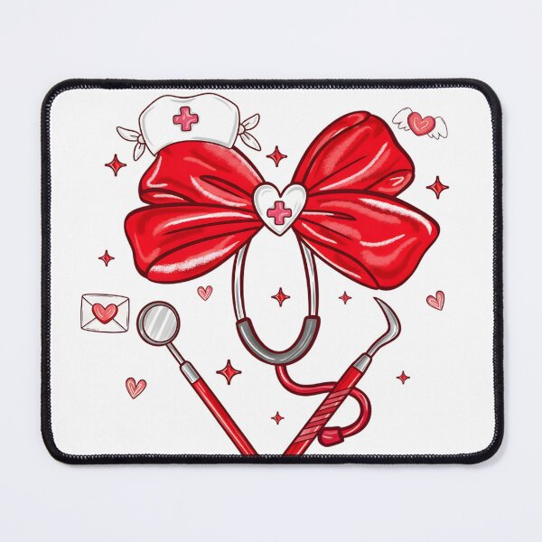 Item preview, Cute Nurse Bow Stethoscope Heart designed and sold by Artify Works.