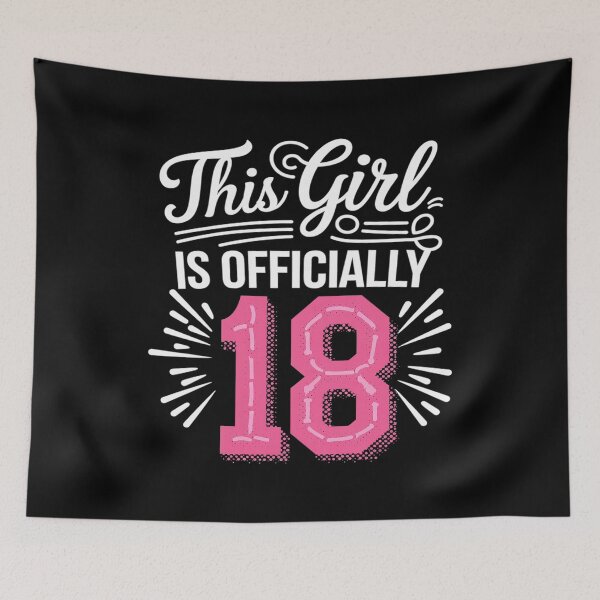 Item preview, This Girl Is Officially 18 Birthday Party Eighteen  designed and sold by angolinnArt.
