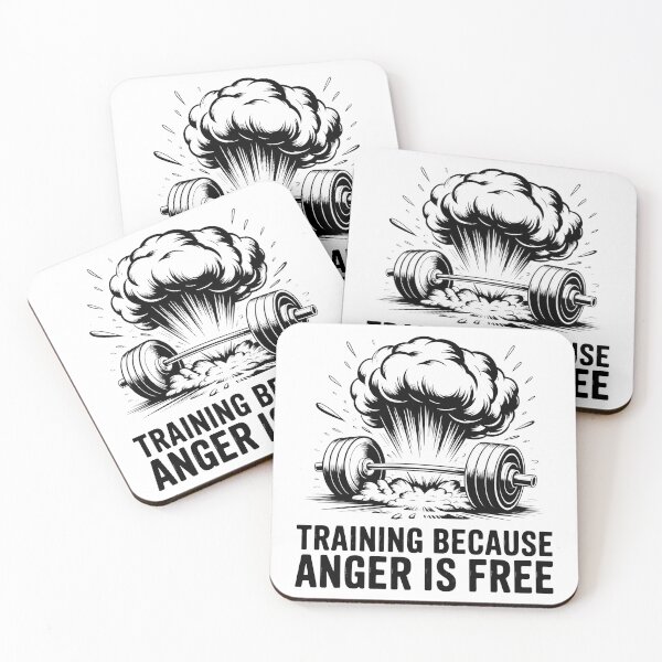 Item preview, Training Because Anger Is Free – Hardcore Funny Gym Meme Design designed and sold by WSPrintCrafter.