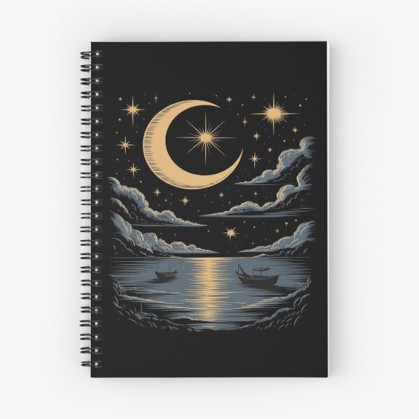 Item preview, Crescent Moon Reflection Mystical Night Sky designed and sold by ProudForFunny.