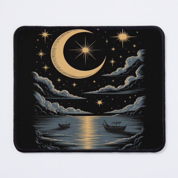Item preview, Crescent Moon Reflection Mystical Night Sky designed and sold by ProudForFunny.