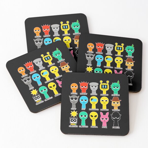 Item preview, Sprunki Characters Lineup – Funny Minimal Toy Faces  designed and sold by Rosamoaughter.
