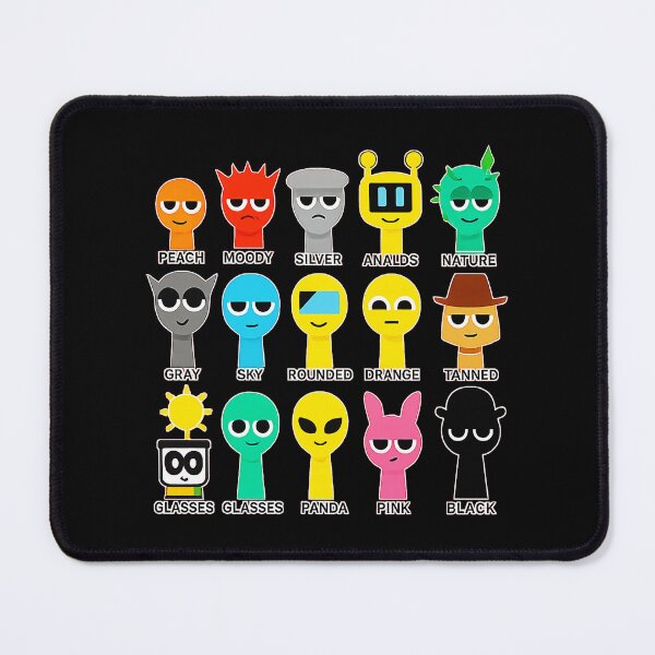 Item preview, Sprunki Characters Lineup – Funny Minimal Toy Faces designed and sold by Rosamoaughter.