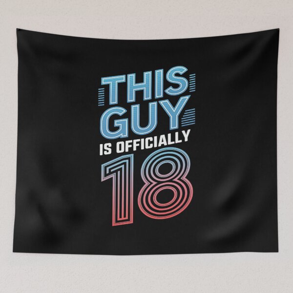 Item preview, This Guy Is Officially 18 Birthday Cute Men Boy Eighteen  designed and sold by angolinnArt.