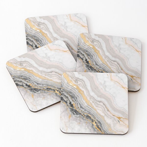 Item preview, Blush Onyx Rose Quartz Marble Wall Art with Gold and Charcoal Veins designed and sold by Cozyartsss.