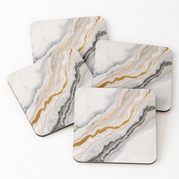 Item preview, Slate & Sun Luxury White and Grey Marble Wall Art with Gold Foil designed and sold by Cozyartsss.
