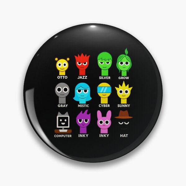 Item preview, Sprunki Characters Grid – Funny Colorful Cartoon Toy  designed and sold by Rosamoaughter.