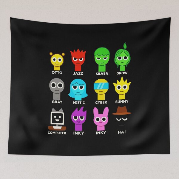 Item preview, Sprunki Characters Grid – Funny Colorful Cartoon Toy  designed and sold by Rosamoaughter.