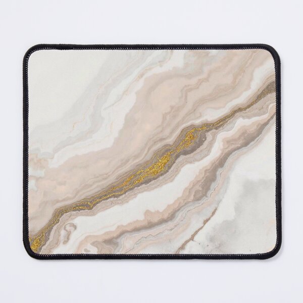 Item preview, Alabaster Flow Minimalist White Marble with Liquid Gold Accents designed and sold by Cozyartsss.