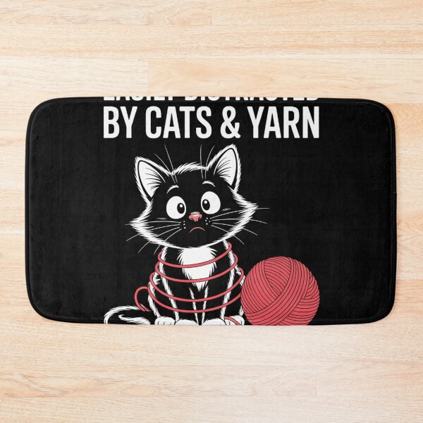 Item preview, Easily Distracted by Cats Kitten Lovers Crochet designed and sold by LittleBO5.