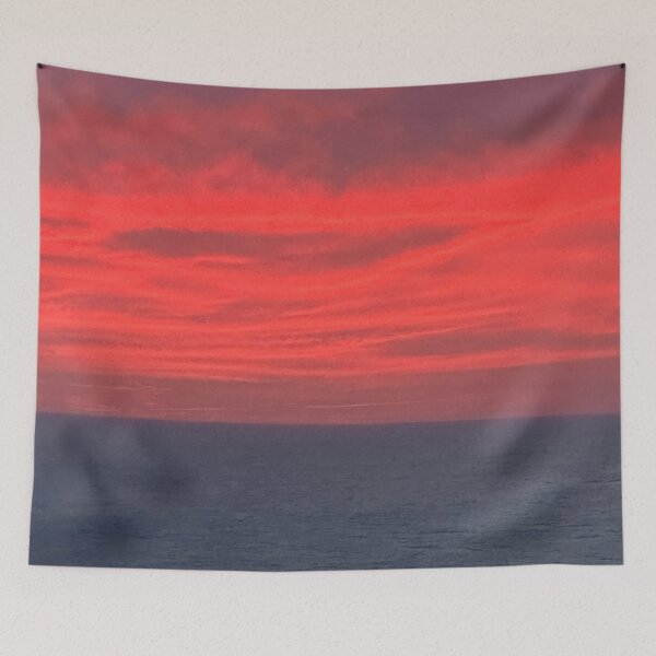 Item preview, Red Sky at Sea in the middle of the Pacific Ocean designed and sold by WanderingLife.