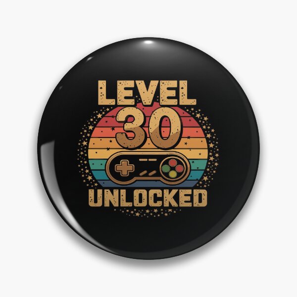 Item preview, 30th Birthday Gaming Level 30 Unlocked designed and sold by joyouartArt.