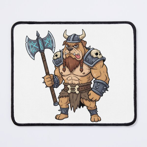 Item preview, Barkbarian – Muscular Dog Fantasy RPG Cartoon designed and sold by KivaroArt.
