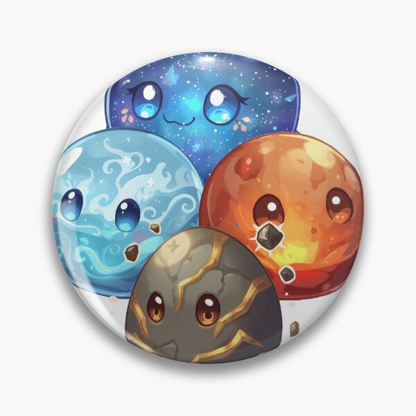 Item preview, Monzora – Heart of the Fourfold Elements | Cute Elemental Slime Fantasy Art designed and sold by Monzora.