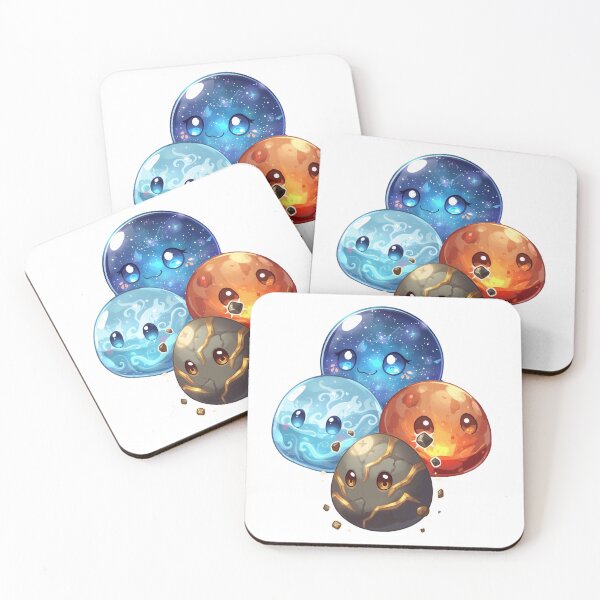 Item preview, Monzora – Heart of the Fourfold Elements | Cute Elemental Slime Fantasy Art designed and sold by Monzora.