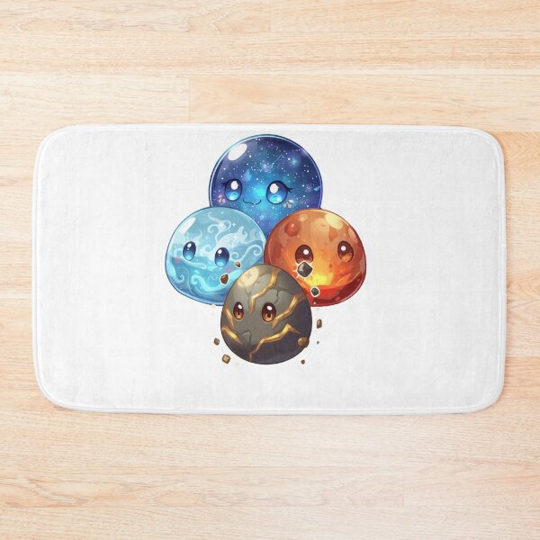 Item preview, Monzora – Heart of the Fourfold Elements | Cute Elemental Slime Fantasy Art designed and sold by Monzora.
