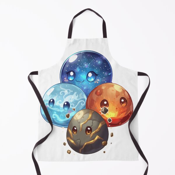 Item preview, Monzora – Heart of the Fourfold Elements | Cute Elemental Slime Fantasy Art designed and sold by Monzora.