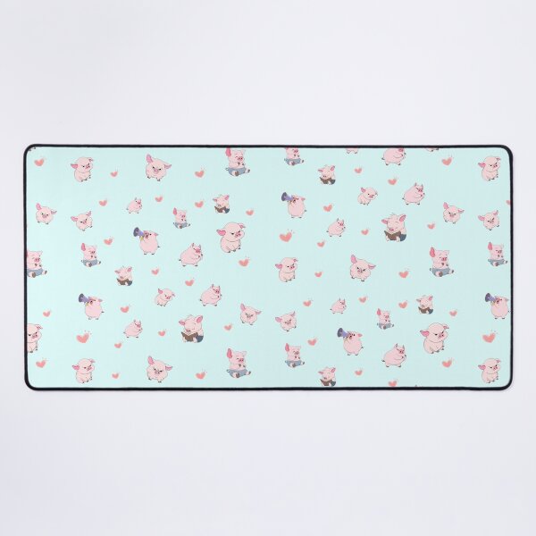Item preview, Cute Pink Pig Pattern with Hearts | Kawaii Farm Animal Illustration designed and sold by Meenova Art.
