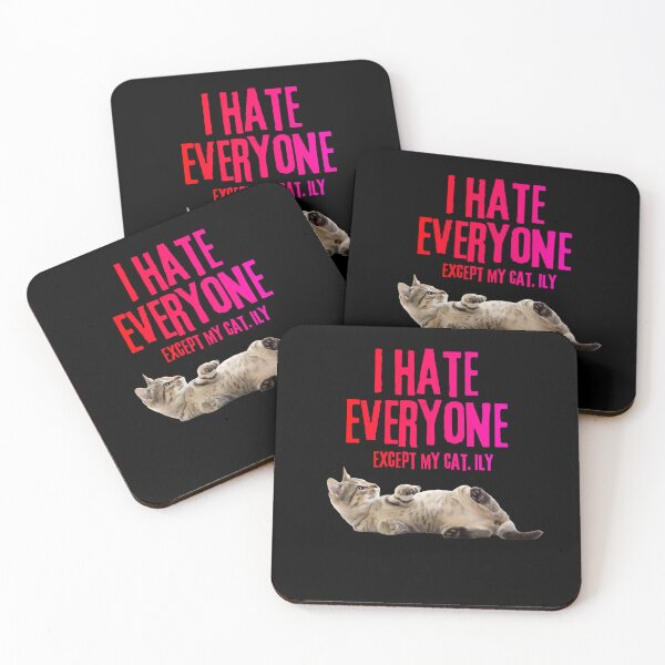 Item preview, I Hate Everyone Except My Cat Shirt – Funny Cat Lover Gift designed and sold by LAVegasVibes .