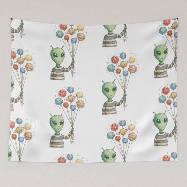 Item preview, Funny Alien: Balloon Planet designed and sold by bapupa.