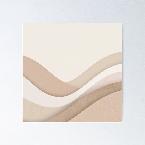 Item preview, Beige Breeze: Scandi-Minimalist Layered Waves in Neutral Earth Tones designed and sold by Cozyartsss.
