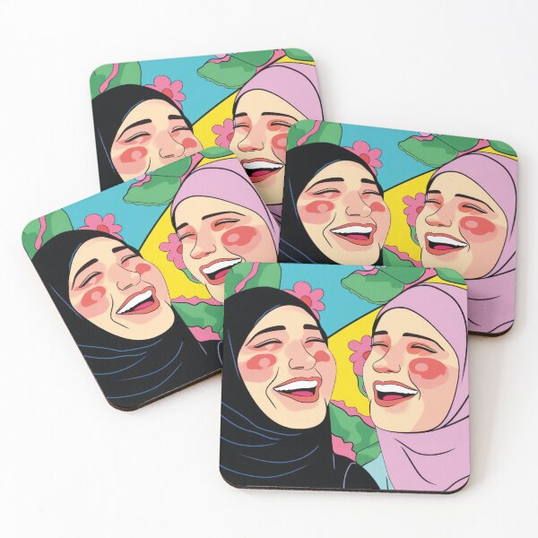 Item preview, Laughing friends in a colorful pop art design designed and sold by Mauswohn.