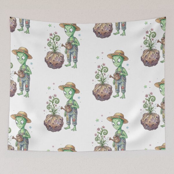 Item preview, Funny Alien: Plant-Watering Martian designed and sold by bapupa.