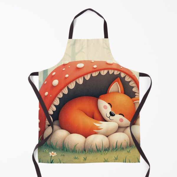 Item preview, Sleeping fox in a fly agaric forest idyll design designed and sold by Mauswohn.