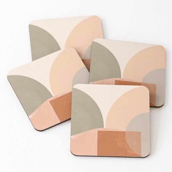 Item preview, Earthbound Geometry: Mid-Century Modern Abstract with Circles and Squares designed and sold by Cozyartsss.