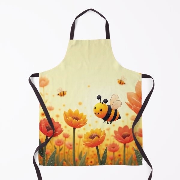 Item preview, Cute bee on a colorful flower meadow, nature design designed and sold by Mauswohn.