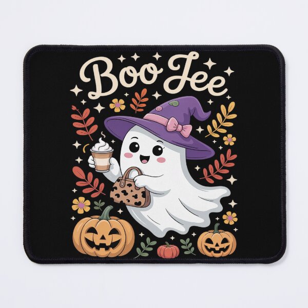 Item preview, Cute Boo Jee Witch Ghost Halloween Coffee Latte Leopard designed and sold by Libbysharts.