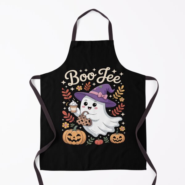 Item preview, Cute Boo Jee Witch Ghost Halloween Coffee Latte Leopard designed and sold by Libbysharts.