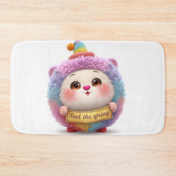 Item preview, Cute Fluffy Rainbow Creature Feel The Spring designed and sold by mywhimsicalworld7.