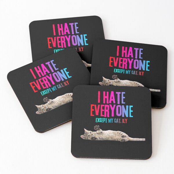 Item preview, I Hate Everyone Except My Cat – Anti Valentine Cat Shirt designed and sold by LAVegasVibes .