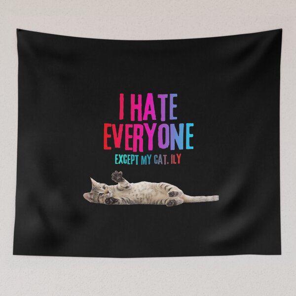 Item preview, I Hate Everyone Except My Cat – Anti Valentine Cat Shirt designed and sold by LAVegasVibes .