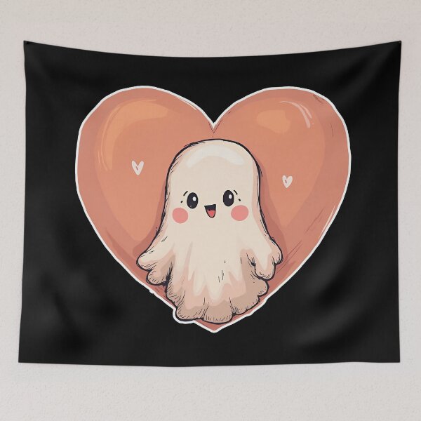 Item preview, Cute Ghost in Heart – Adorable Love Spirit Aesthetic Design designed and sold by cr6zym1nd.