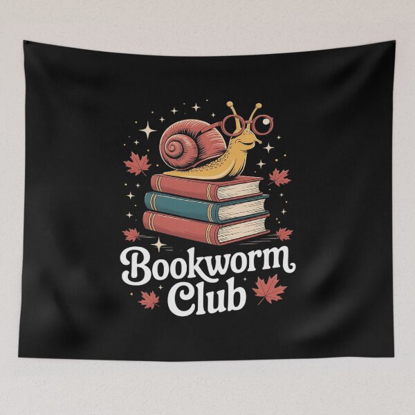 Item preview, Cute Bookworm print for Nerdy Book Lovers Reading Club designed and sold by Libbysharts.