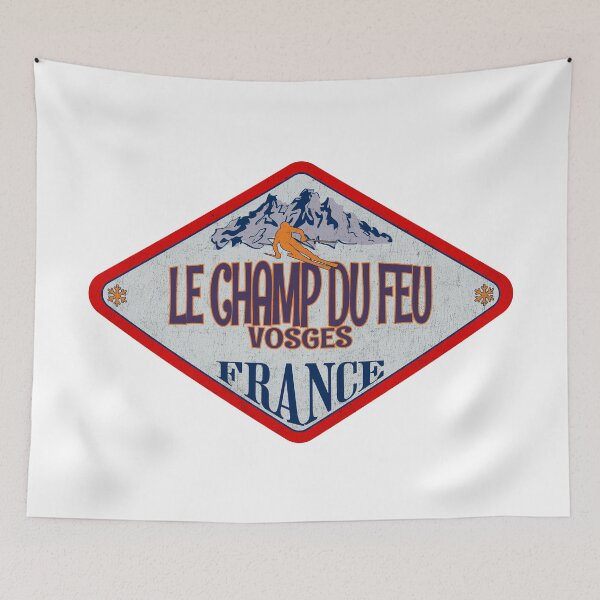 Item preview, Le Champ du Feu, Vosges, France, Vintage skiing badge design designed and sold by Wanderful-roads.