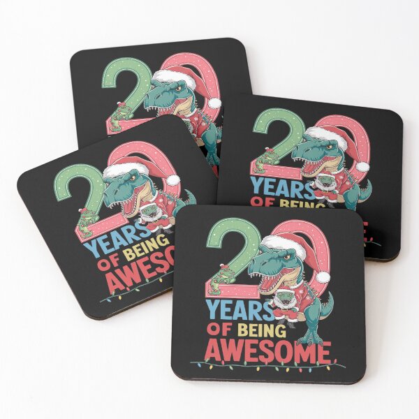 Item preview, 20 Years Of Being Awesome Dinosaur 20th Birthday Christmas designed and sold by angolinnArt.