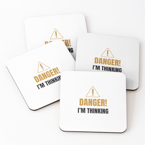 Item preview, Danger I'm Thinking Funny Quote designed and sold by Razan Design Studio.