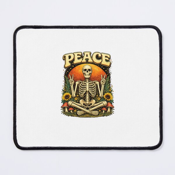 Item preview, Peace Over Chaos – Meditating Skeleton Sticker designed and sold by Sumit2592.