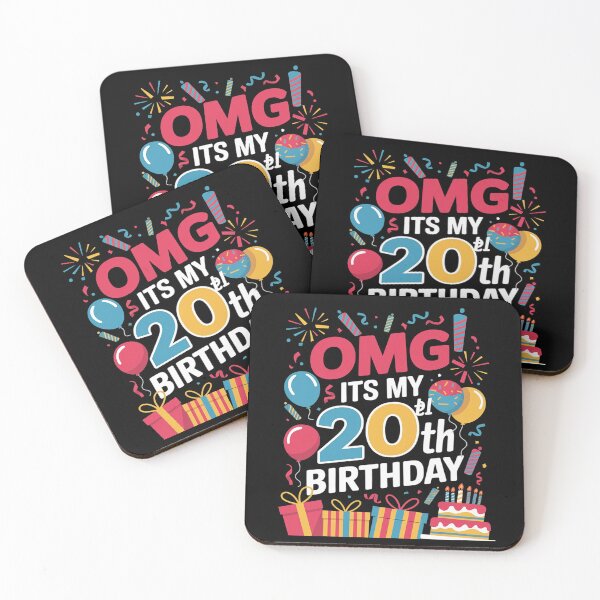 Item preview, 20 Year Old Birthday Party Omg Happy 20th Birthday designed and sold by angolinnArt.